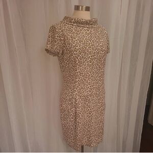 Pendleton Women's Wild Card Linen Blend Animal Print Dress vintage 50s chic